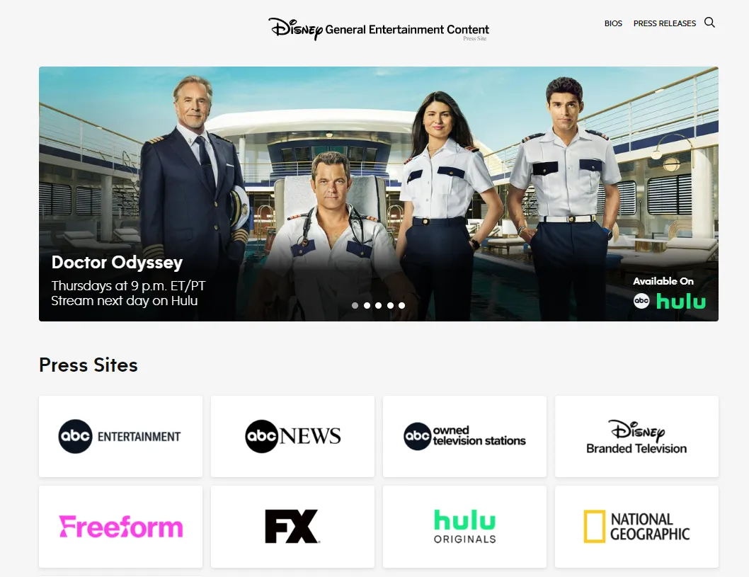 Disney General Entertainment Press