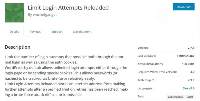 Limit Login Attempts Reloaded